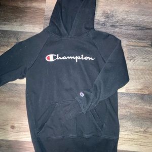 It is a champion sweatshirt, size medium